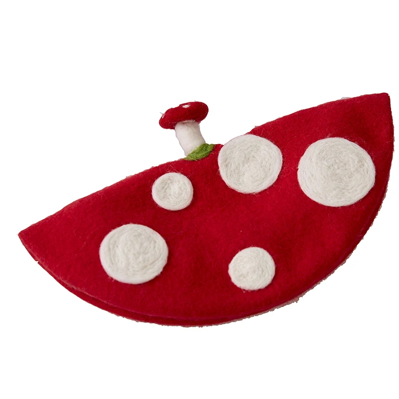 Милый красный гриб женские береты ручная шерстяная шляпа в горошек ручной работы шерстяная шляпа подарок на день рождения для девочки зимняя шерсть теплый берет