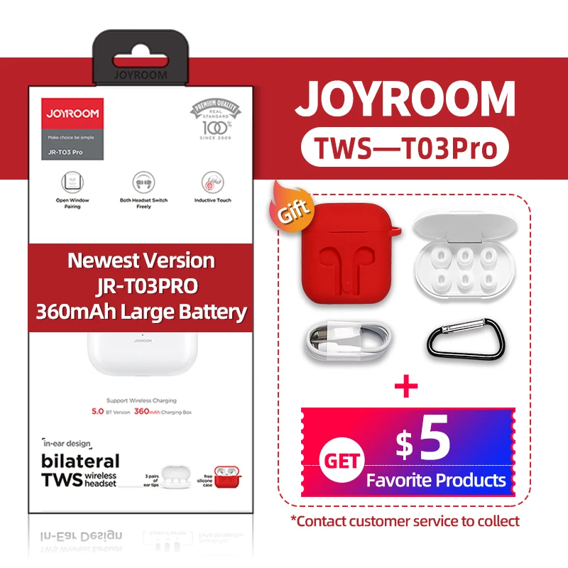 

Joyroom T03 Pro TWS Wireless Headphones Newest version Bluetooth earphone Earbud True wireless noise cancelling pro