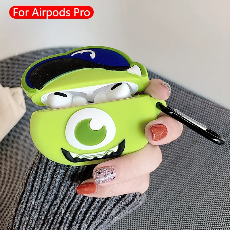 Милые Мультяшные беспроводные bluetooth-наушники для airpods pro Чехол защитный чехол Apple Airpods Pro гарнитура силиконовый мягкий чехол s - Цвет: 1074