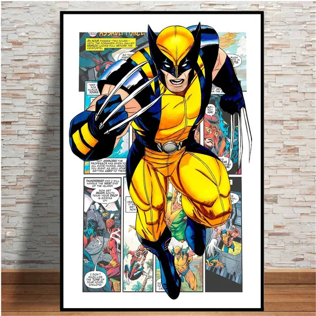 Marvels Cartoon Superheros Posters Printed on Canvas 5