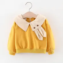 Свитер с рисунком для новорожденных и маленьких девочек; топы; футболки; одежда с длинными рукавами и круглым вырезом; Модная одежда для малышей с милым рисунком