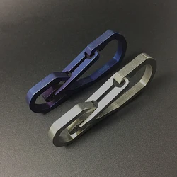 Porte clés en alliage de titane de haute qualité, boucle de voyage Portable multifonctionnelle à suspension rapide pour alpinisme en plein air 