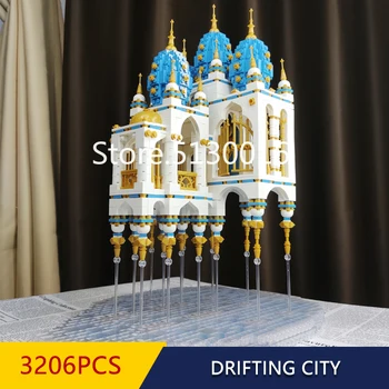 

In Stock 3206PCS MOC Skycastle Street View Floating Castle Building Blocks QL0959 Drifting City 15001 15002 15003 15004 15006