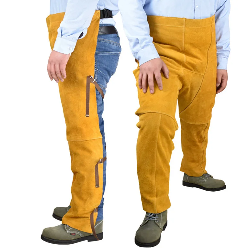 Leather Welder's Apron Welding Leather Chaps Cut Resistant Chaps