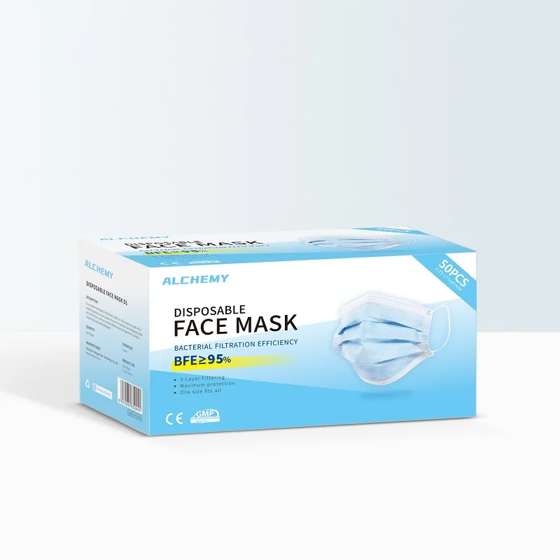 

3 Layers Non-woven Dust Mask Thickened Disposable Mouth Mask 50Pcs/Box