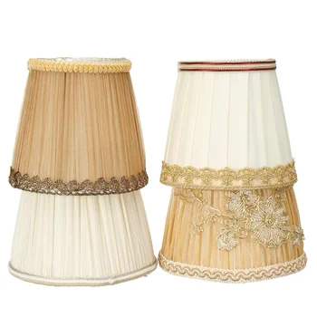 

Vintage Small Lace Lamp Covers Crystal Shades Textured Fabric Ceiling Light Covers Home Decor