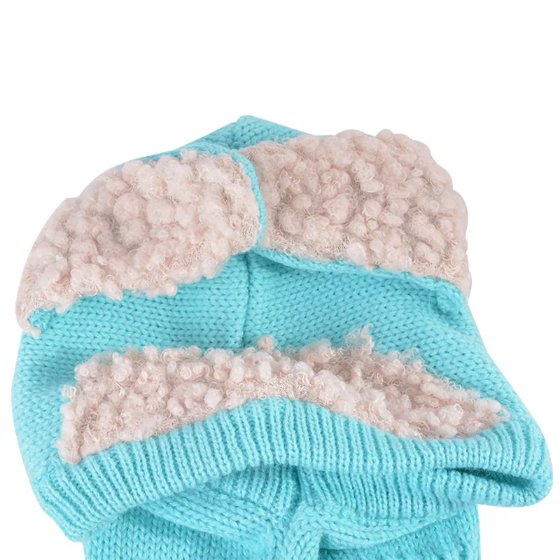 Kids Winter Hats Girls Boys Children Warm Caps Scarf Set Baby Bonnet Enfant Cartton Cute Hat Girl Boy Photograph Props