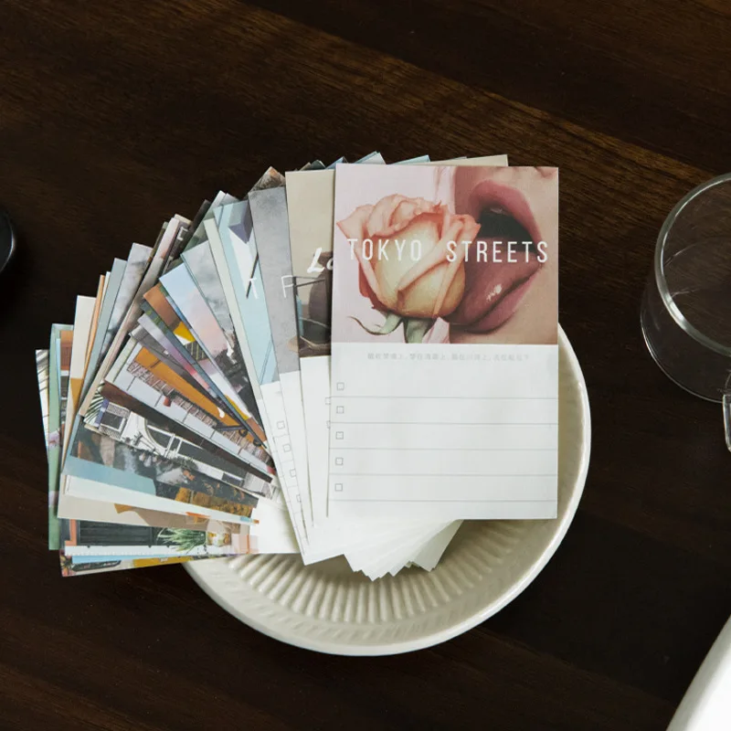 

INS Creative Memo Pad with Beautiful Picture Planner To Do List DIY Diary Journal Decorative Postcard Notes Stationery Supplies