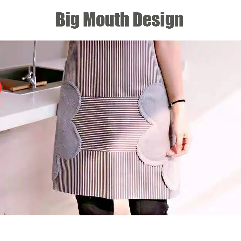 Home Cooking Baking Apron For Kitchen Cafe Shop BBQ Waterproof Dustproof Anti-oil Antifouling Kitchen Apron Women AbsorbentTowel