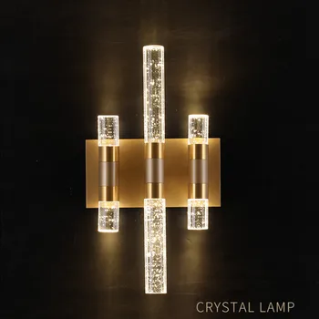 

Nordic crystal light luxury wall lamp living room background wall creative personality simple bedroom bedside stairs aisle