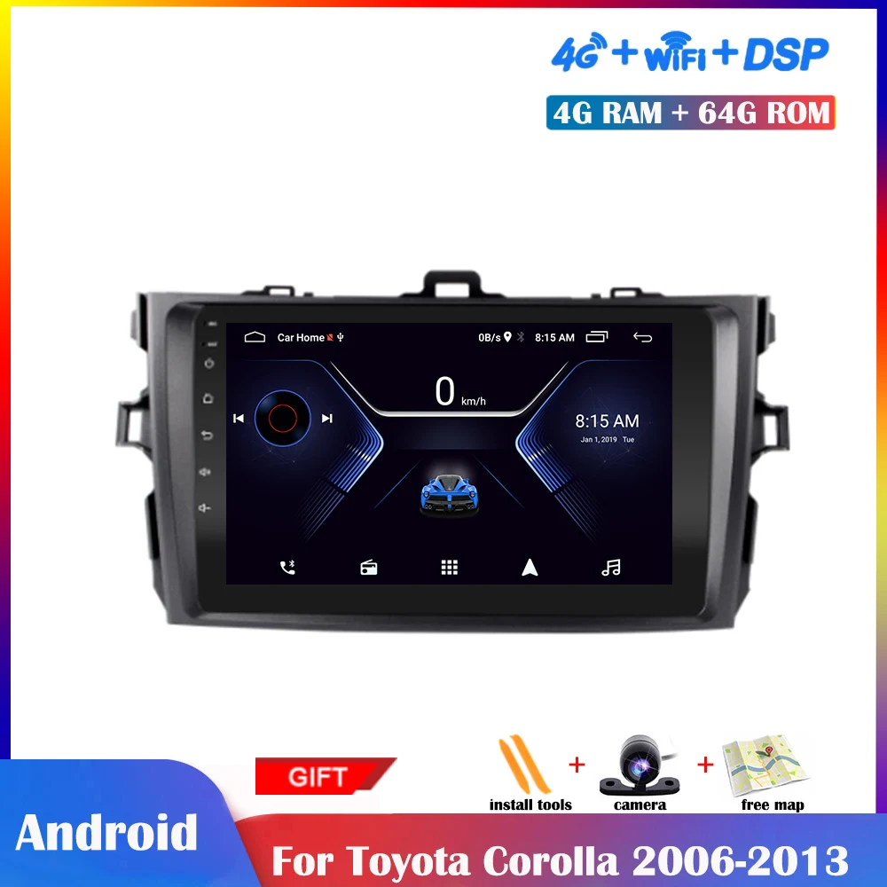 Android мультимедийный плеер для Toyota Corolla E140 E150 2006 2007 2008 2009 2010 2013 автомобильный Радио