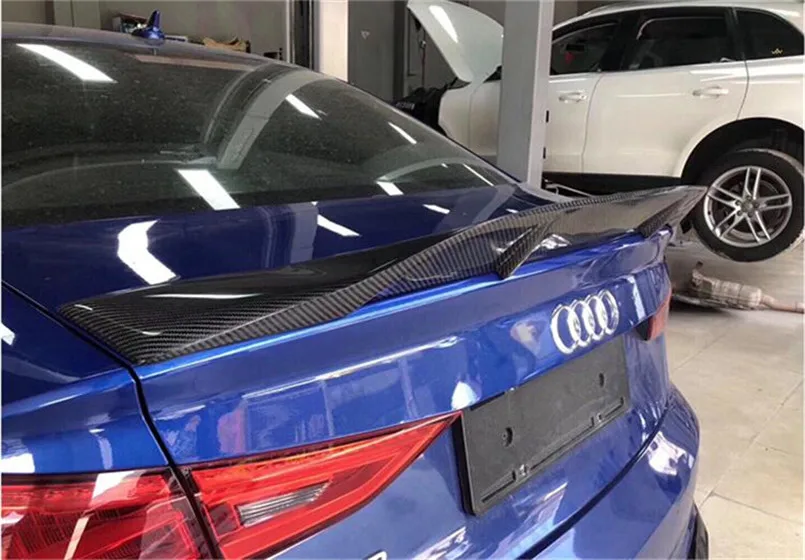 Высокое качество углеродного волокна и ABS заднее крыло багажника спойлер для AUDI A3 S3 RS3 R Стиль по EMS