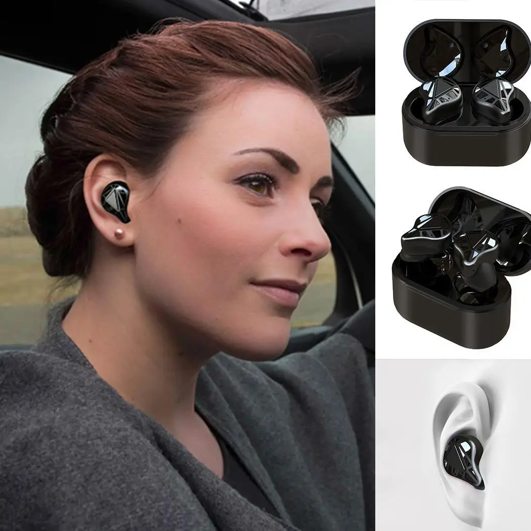 Bluetooth Wireless Headset In-ear Stereo Music Earphones Yes V5.0 Black With Mic about 10 m 40mAh 400mAh