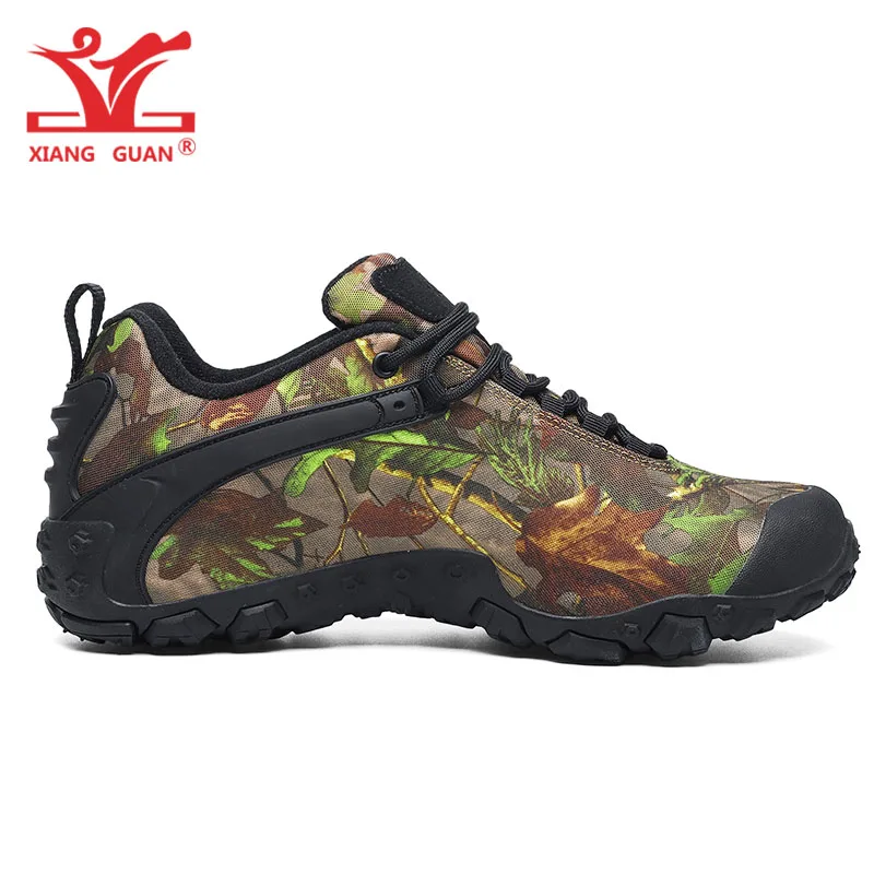 Zapatillas de senderismo impermeables para hombre y mujer, zapatos de camuflaje de arena negra, antideslizantes, para exteriores, Trekking, escalada, caza de montaña