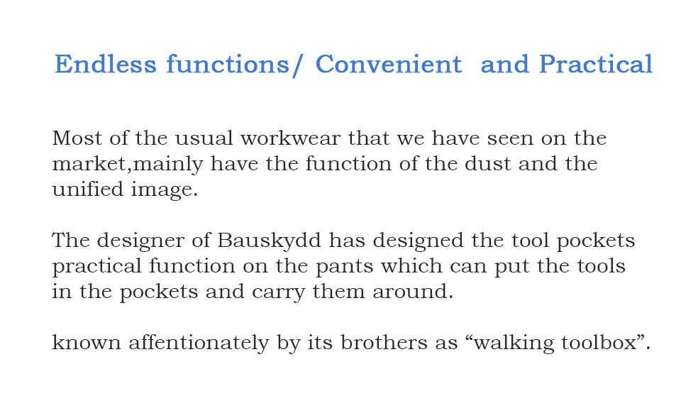 Bauskydd B114 Спецодежда осень зима рабочие штаны синяя защитная Рабочая одежда мужские с несколькими карманами брюки хлопок