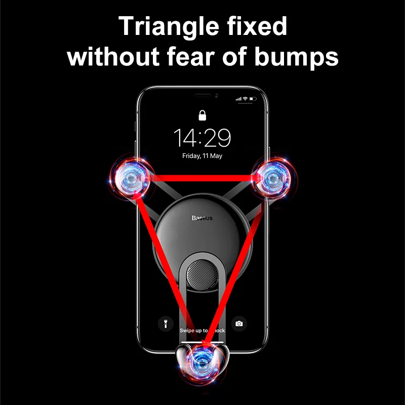 Baseus Автомобильный держатель для телефона с usb-кабелем для зарядки iPhone X Max Xiaomi Mi9 Автомобильный держатель для автомобильного зарядного устройства