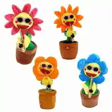 Пение саксофон очаровательные игрушечные цветы танцуют интерактивный Подсолнух Электрический Солнечный цветок креативные Музыкальные игрушки подарок на год