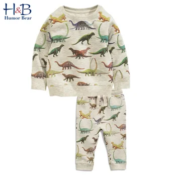 

Humor Bear Girls Clothing Sets Autumn Winter Baby Kids Clothes Cartoon Long-Sleeved T-Shirt + Trousers 2PCS Children Clothing