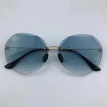 Новые роскошные модные дизайнерские бескаркасные женские солнцезащитные очки постепенно Переменные цвета на выбор Oculos De Sol UV400