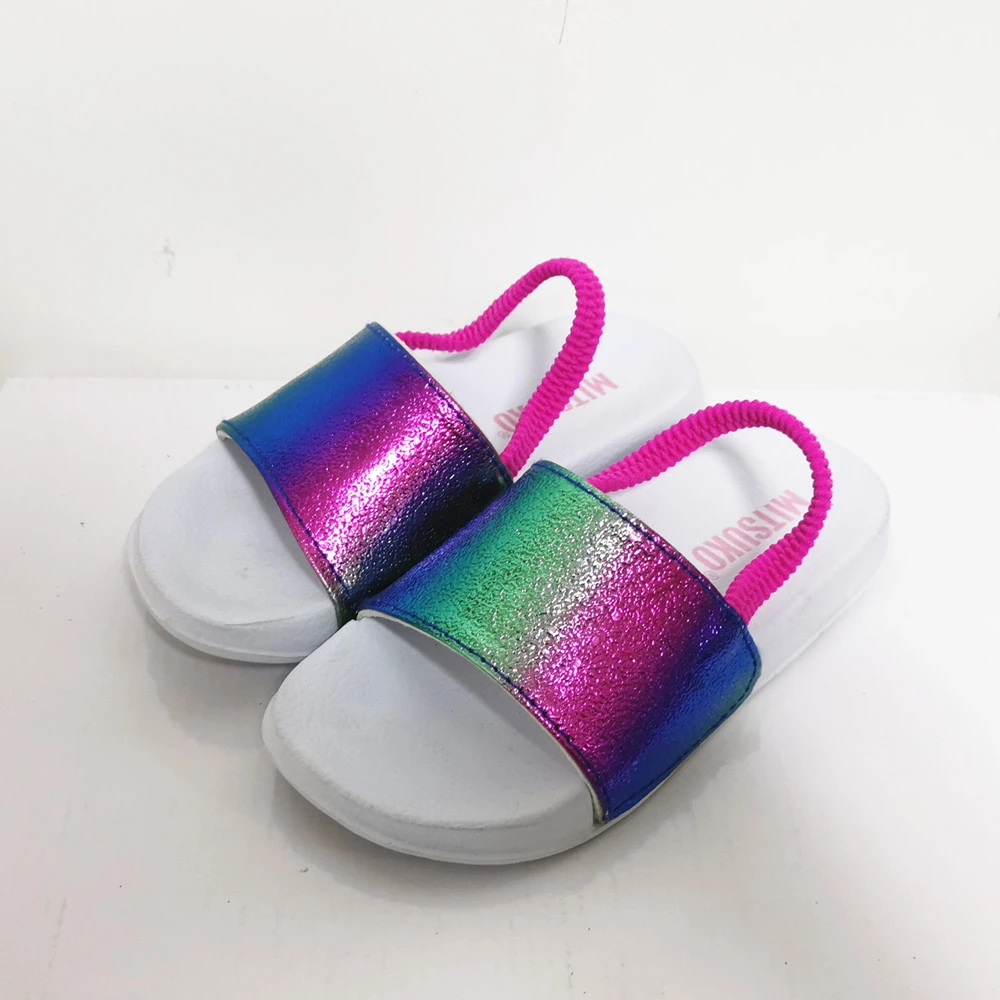 Girls Rainbow Garden Slide Neon Pu Sandals Non Slip Platform Soft Shoes House Princess Slippers Eu Size23 24 25 26 27 28 29 Sandals Aliexpress