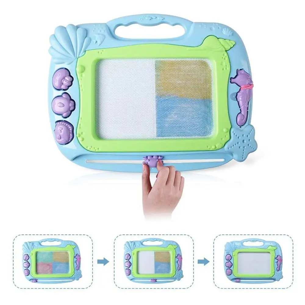 Магнитный рисунок граффити доска игрушки Дети эскиз pad каракули мультфильм живопись с ручкой игрушка многоразовая обучающая игрушка