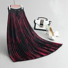 Женская юбка трапециевидной формы новые зимние вязаные юбки женские элегантные плиссированные юбки женские Jupe Femme Saia Faldas