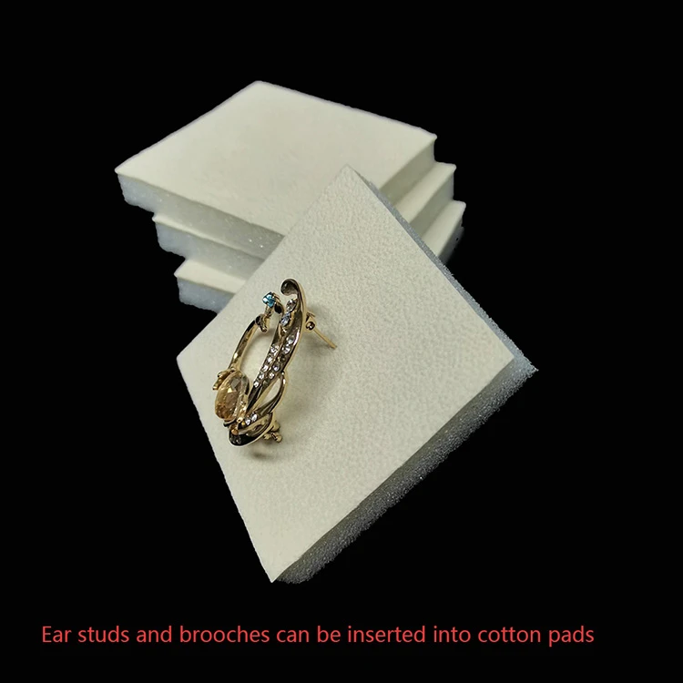 Esponja de joyería Beige, 7x7Cm, soporte para pendientes y broche, caja de joyería, reemplaza la estera de esponja, sin incisiones, venta al por mayor, unids/lote|Envase y exposición de joyería| - AliExpress