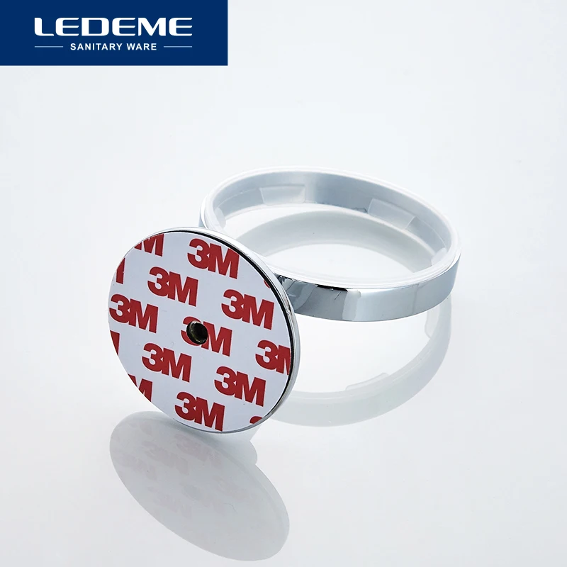 LEDEME Toothbrush Tooth Cup Holder Plastic Cup Wall Mounted Zinc Stainless Steel Bath Single Rack Bath Accessories L5706
