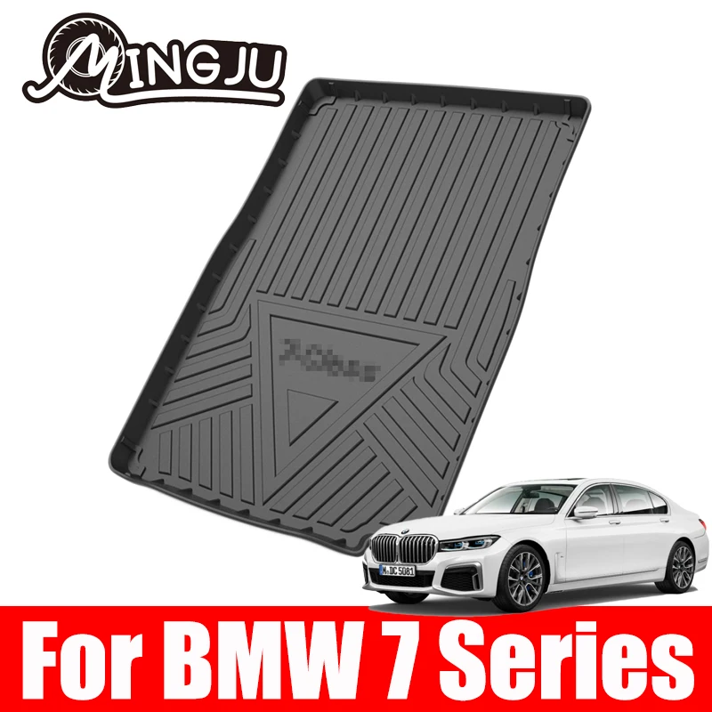 

Прочные коврики для багажника BMW серий 7 G11 G12 2016-2019, моющийся коврик для хранения в багажнике, подушка для заднего ящика с роликами и легким креплением