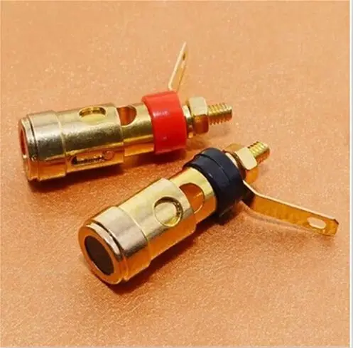 

gold-plated screw-type spring terminal push-wire terminals speaker amplifier red and black terminal