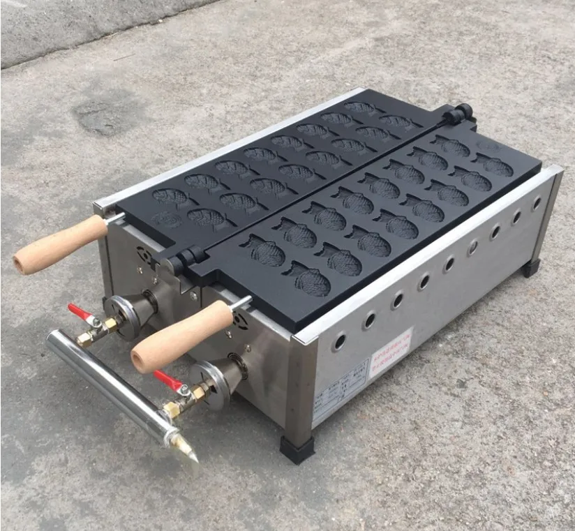 Мини 32 рыбы вафельница антипригарное покрытие японский стиль небольшой Taiyaki машина