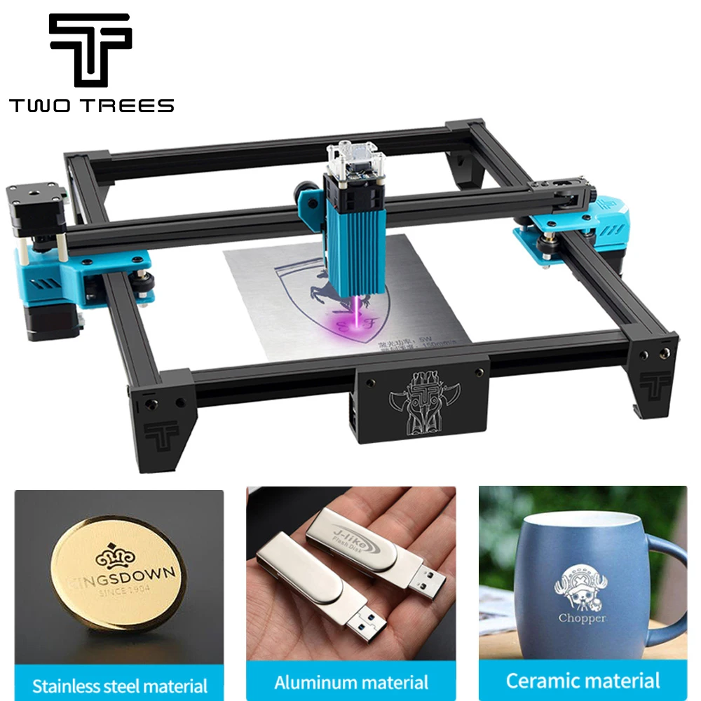 300X300 mm 60% preinstallato Twotrees New Edition TOTEM S 40W mini macchina per incisione laser macchina per incisione laser incisore laser 