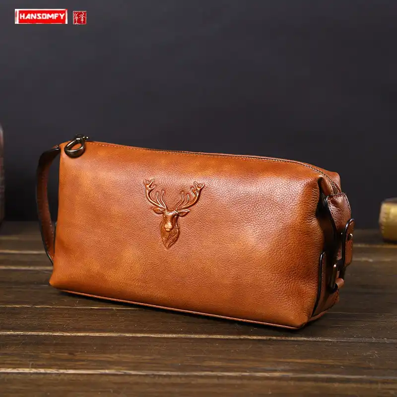 mens clutch bags leather