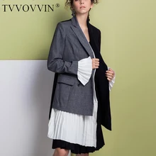 TVVOVVIN, высокое качество, осень, новинка, хит, цветная, прошитая, плиссированные манжеты, индивидуальная, нестандартная куртка, Женское пальто, E002