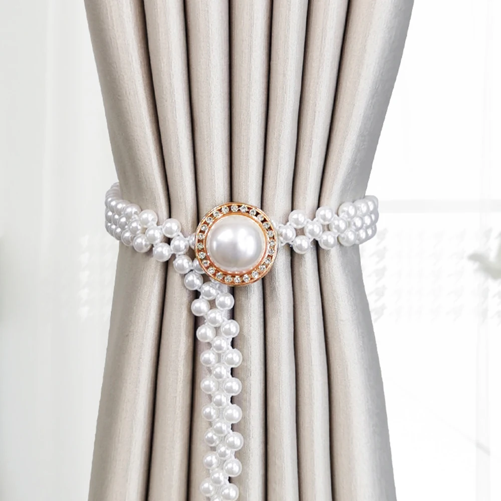 26.77Inch Pearl Curtains Clips Clamps Curtain Holder Tieback Clips