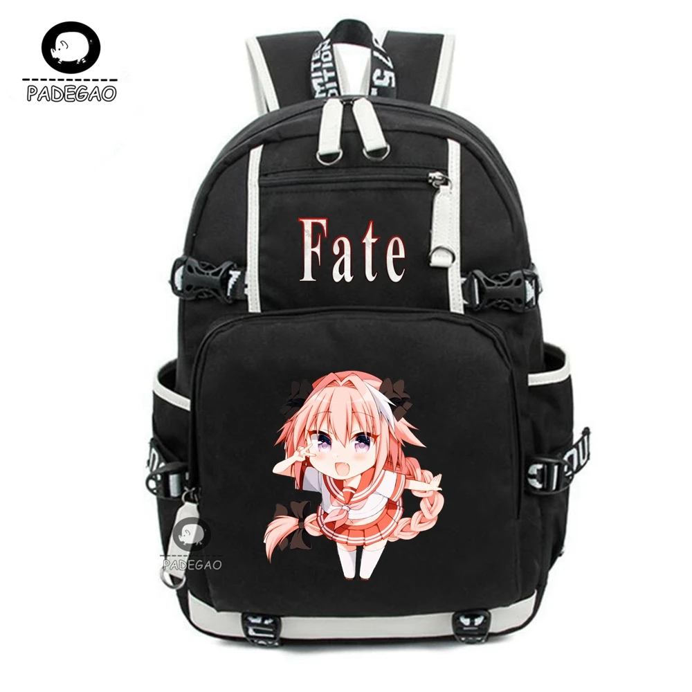 

Anime Fate Stay Night Laptop USB Backpack Travel Shoulder Bags Kids Teens School Student Bags Bookbag Cartoon Bags