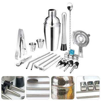 

22 Pcs Shaker Premium Professional Durable Cocktail Shaker Set for Bar Restaurant