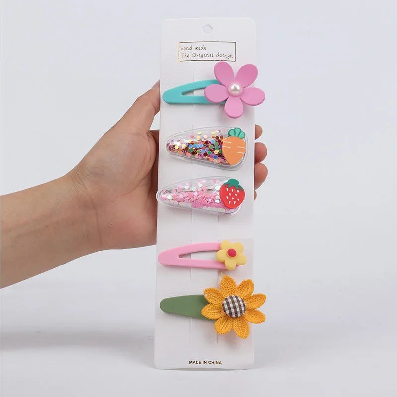 Hair clips for girls，Children's color fruit set bobby pin，Flower hair accessories girl cute headdress，Baby birthday present