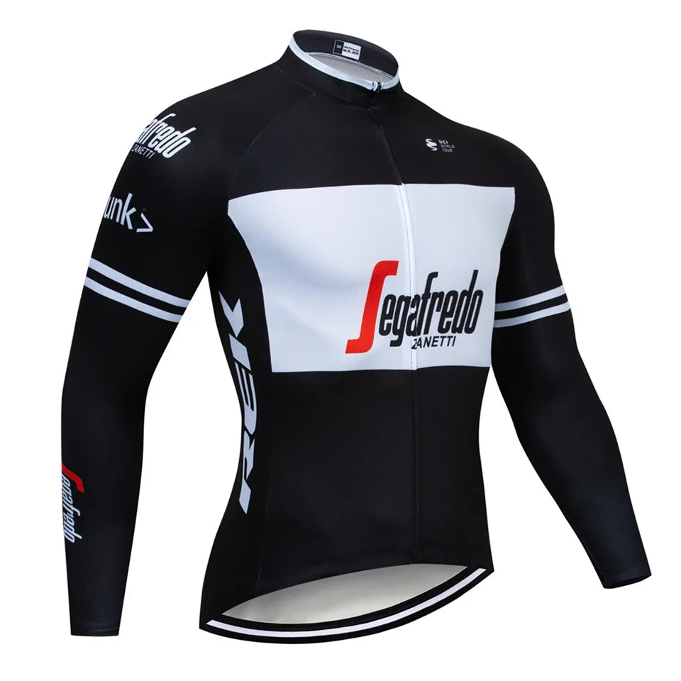 Весна Осень Коллекция черный Велоспорт Джерси с длинным рукавом для мужчин открытый гоночный треккинг велосипед Джерси ropa ciclismo набор - Color: Cycling jersey