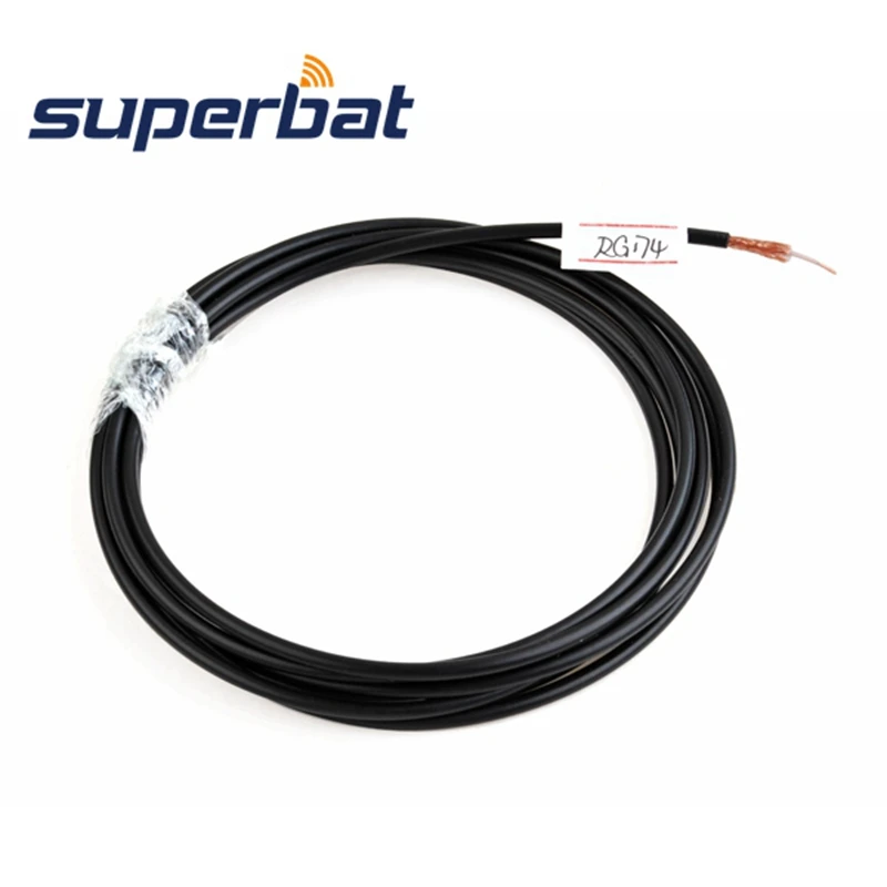 Superbat 15.24m RF 동축 케이블 어댑터, 커넥터 동축 케이블 M17/119-RG174 / 50 피트
