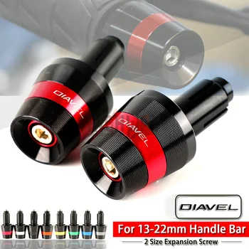

CNC 7/8" 22mm Aluminum Alloy Handlebar Handle Bar End Grips Weight Plugs Cap For Ducati Diavel