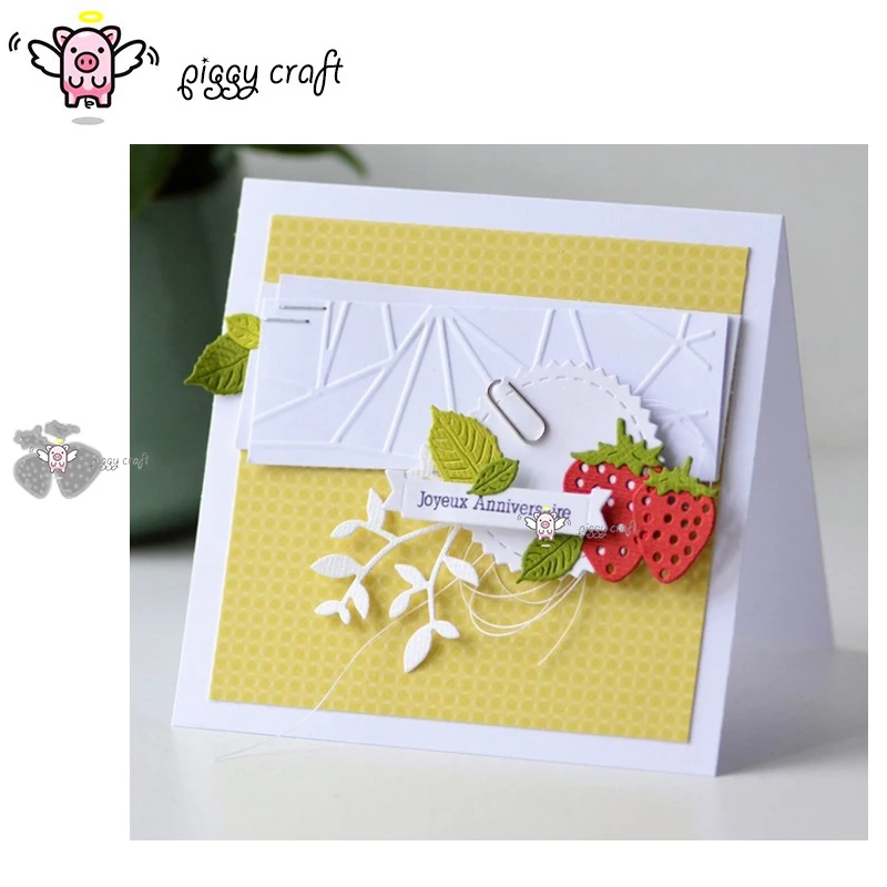 

Piggy Craft metal cutting dies cut die mold Strawberry decoration Scrapbook paper craft knife mould blade punch stencils dies