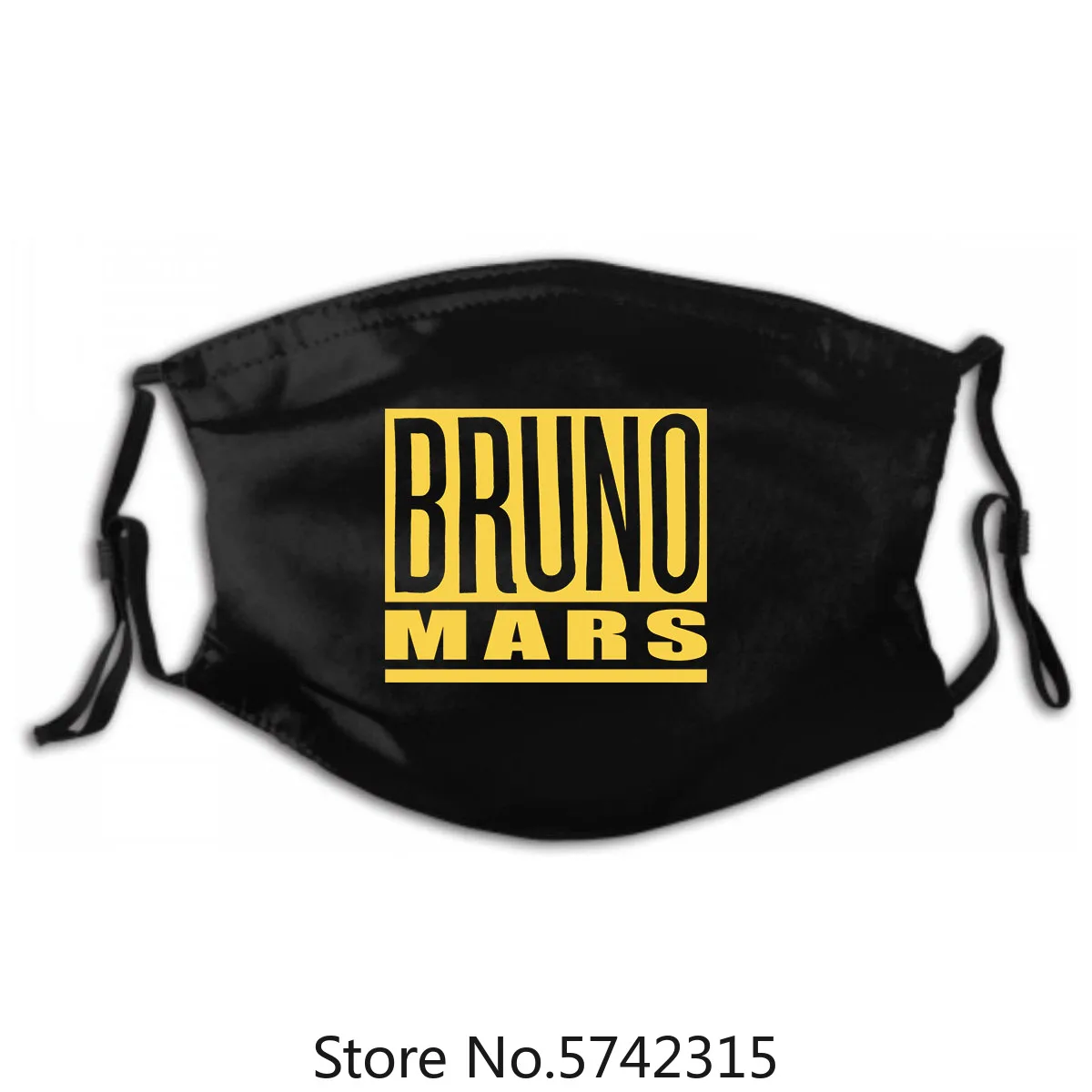 

L Large Black Washable Reusable Mask with PM2.5 Filters 5 Layers of Protection Bruno Mars 24K Magic World Tour 2018 Mask Size