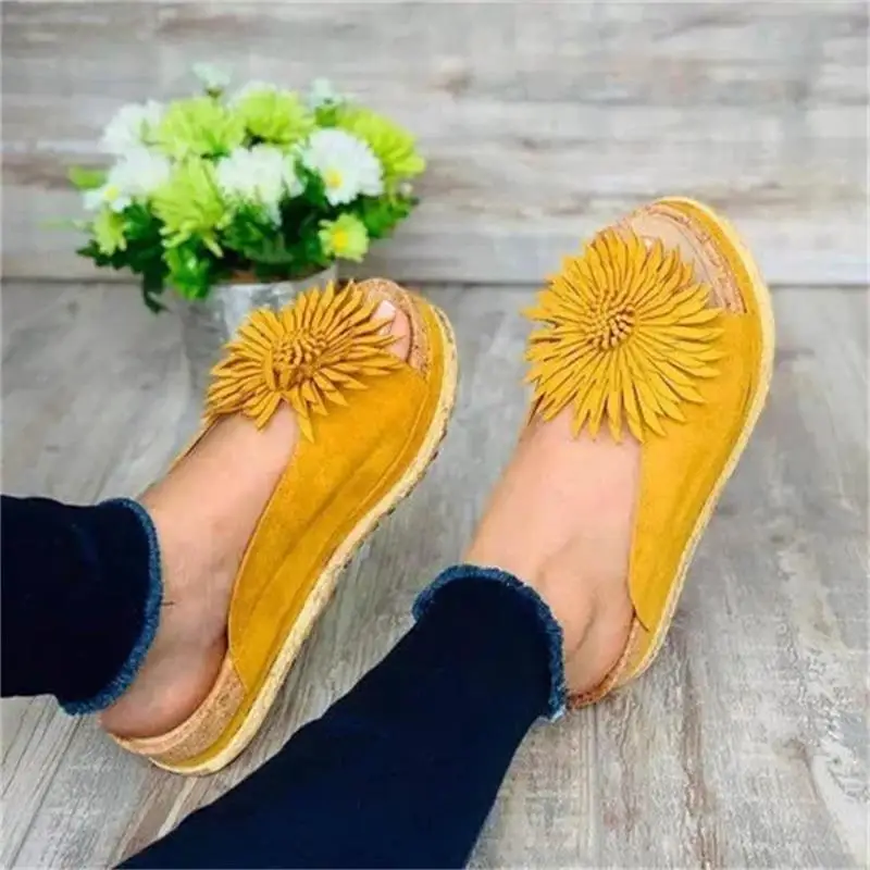 

DAHOOD Women's Sandals Summer Flat Soft Breathable Beach Girls Sandals Flip Flops Plus Size Solid Color Women's Sandals