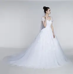 Белые кружевные милые свадебные платья со шлейфом молния бальное платье с коротким рукавом и низким вырезом на спине Свадебные Элегантные