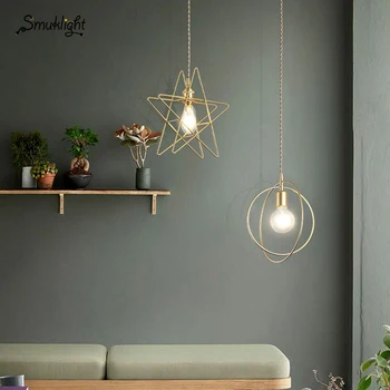 

Nordic Full Copper Pendant Light Three head Dining Room Droplight Creative Personality Foyer bedroom Fashion Brief LED Lighting