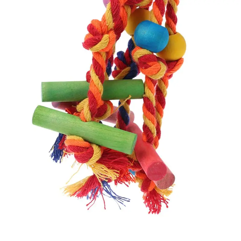 Забавные игрушки для птиц, красочные хлопковые веревки, жевательные игрушки для попугая, высокое качество, товары для животных, аксессуары N1HA