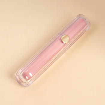 

4ml Embedded Pink Round Empty Lip Gloss Tube Plastic Lipstick Bottles Cosmetic Packaging Containers Tool Makeup Organizer