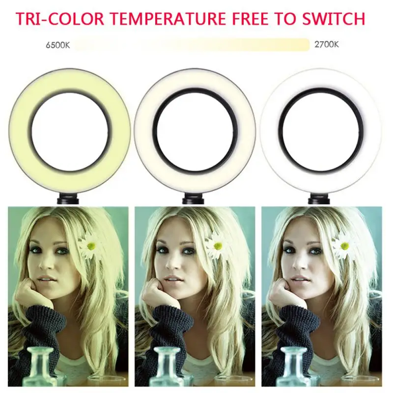 

Dimmable 72 LED Ring Video Light Makeup Photography Lighting Kit + 50CM Tripod For Vlog Live Broadcast Camera YouTube Fill Light