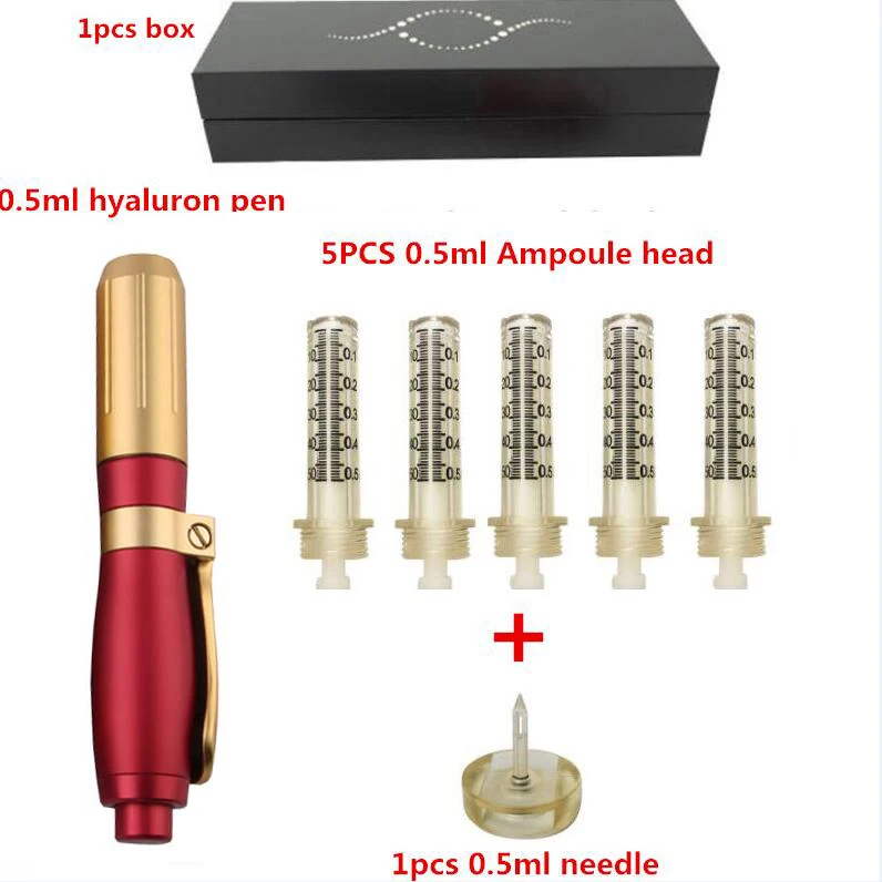 

High quality Hyaluronic Injection Pen Massage Atomizer Pen Kit High Pressure Acid Micro Guns Anti Wrinkle Water Syringe Needle